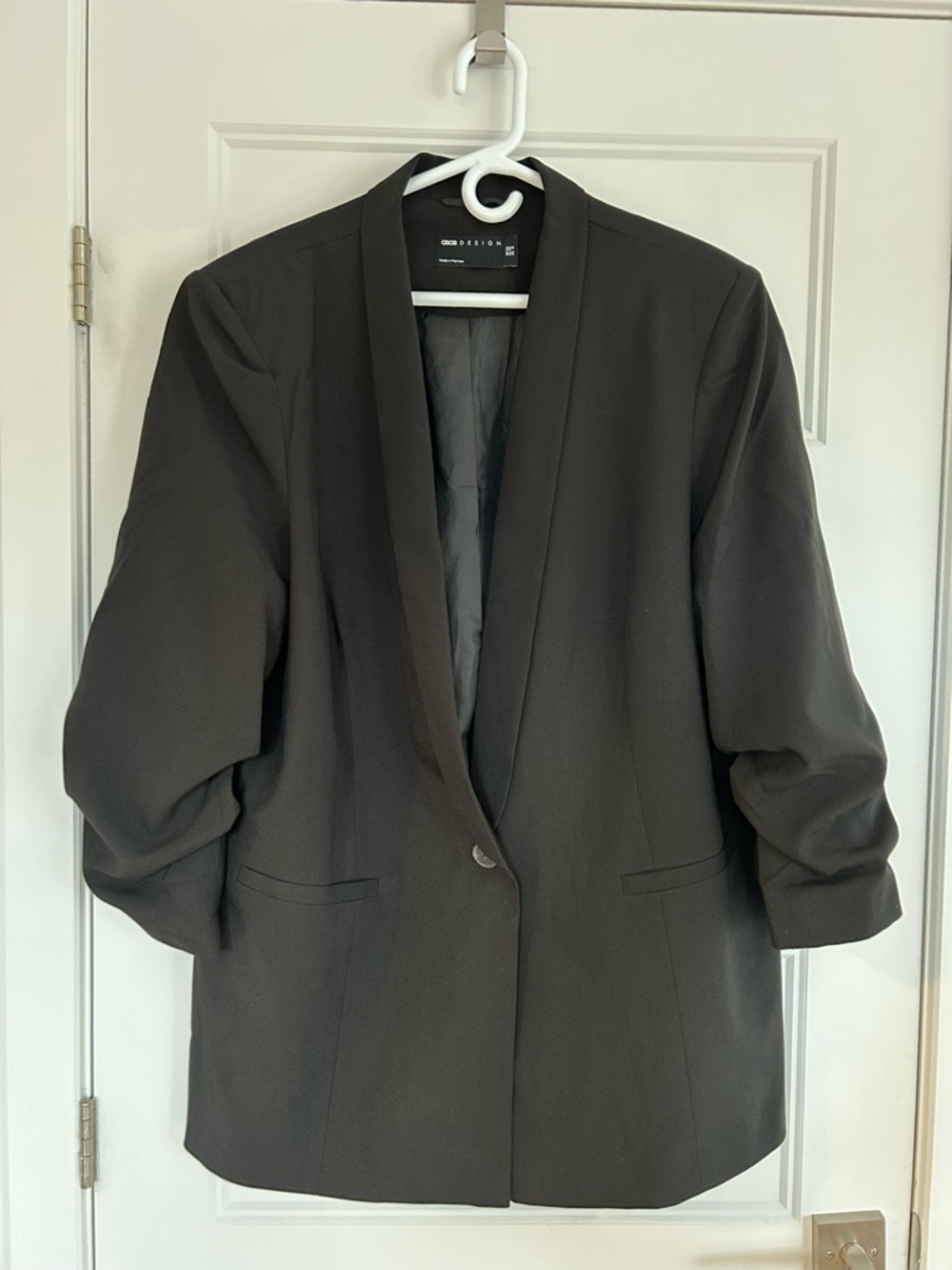 Zara Charcoal Single-Button Blazer